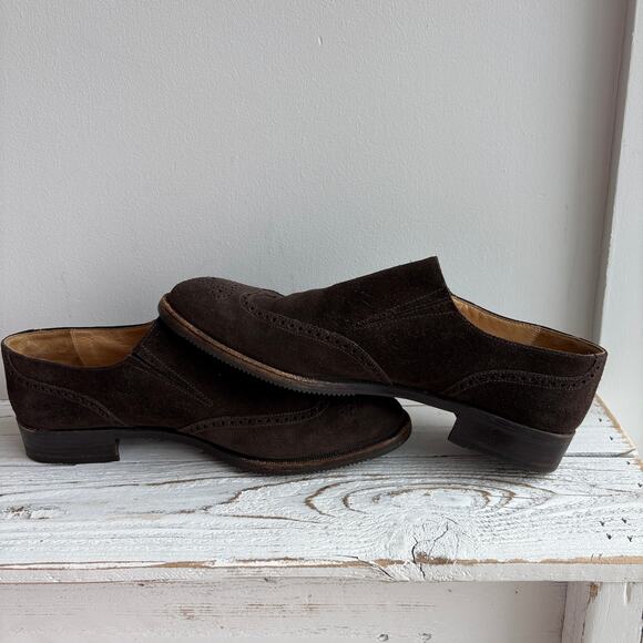 Mens Suede Dress Shoes 9.5 Dark Academia Quiet Luxury OldMoney Handmade Italian main image 4